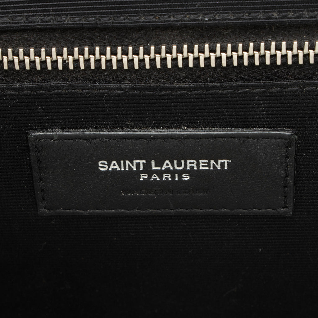 Saint Laurent Mixed Matelasse Grain de Poudre Monogram Large Shoulder Bag