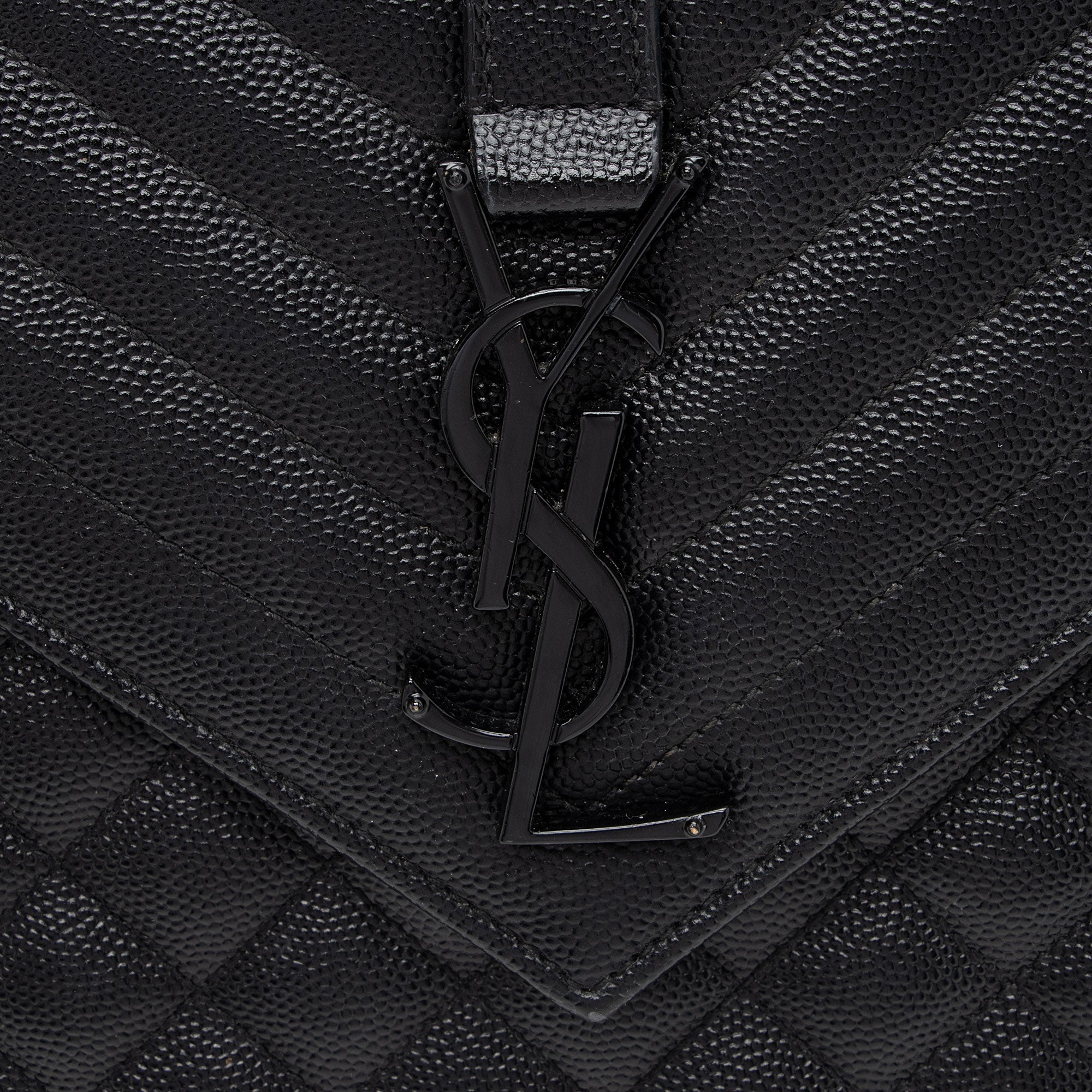 Saint Laurent Mixed Matelasse Grain de Poudre Monogram Large Envelope Bag (SHF-DiLXbz)