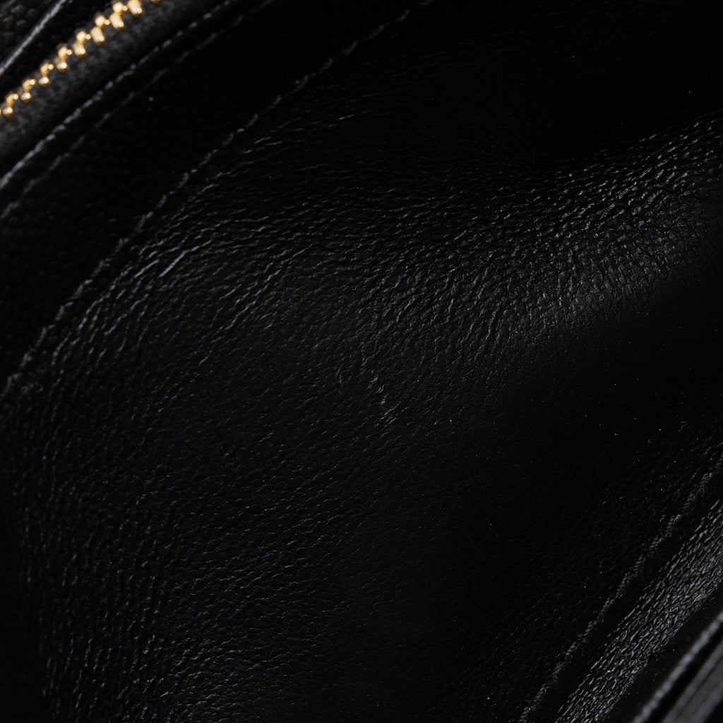 Saint Laurent Mixed Matelasse Grain de Poudre Monogram Large Envelope Wallet (SHF-22691)