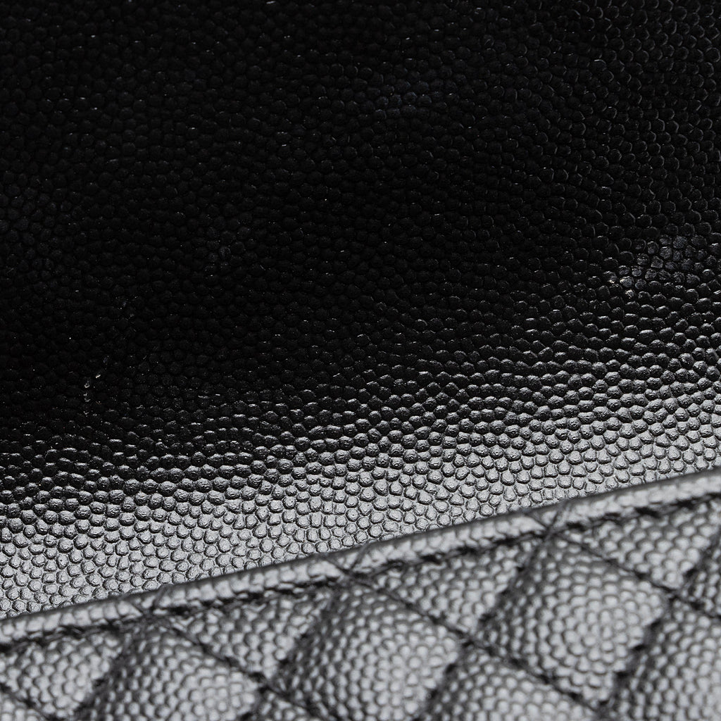 Saint Laurent Mixed Matelasse Grain de Poudre Monogram Large Envelope Wallet (SHF-22691)