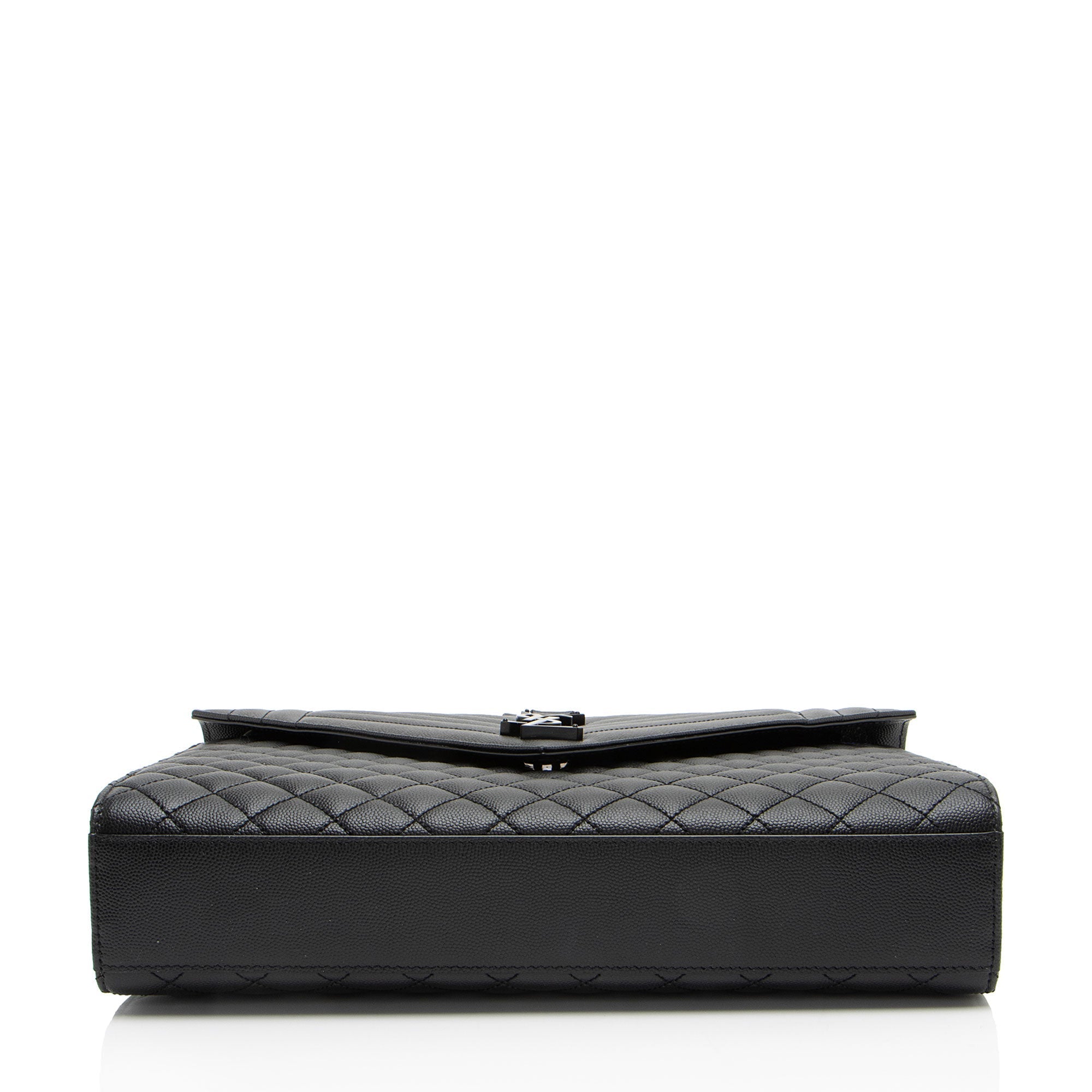 Saint Laurent Mixed Matelasse Grain de Poudre Monogram Large Shoulder Bag