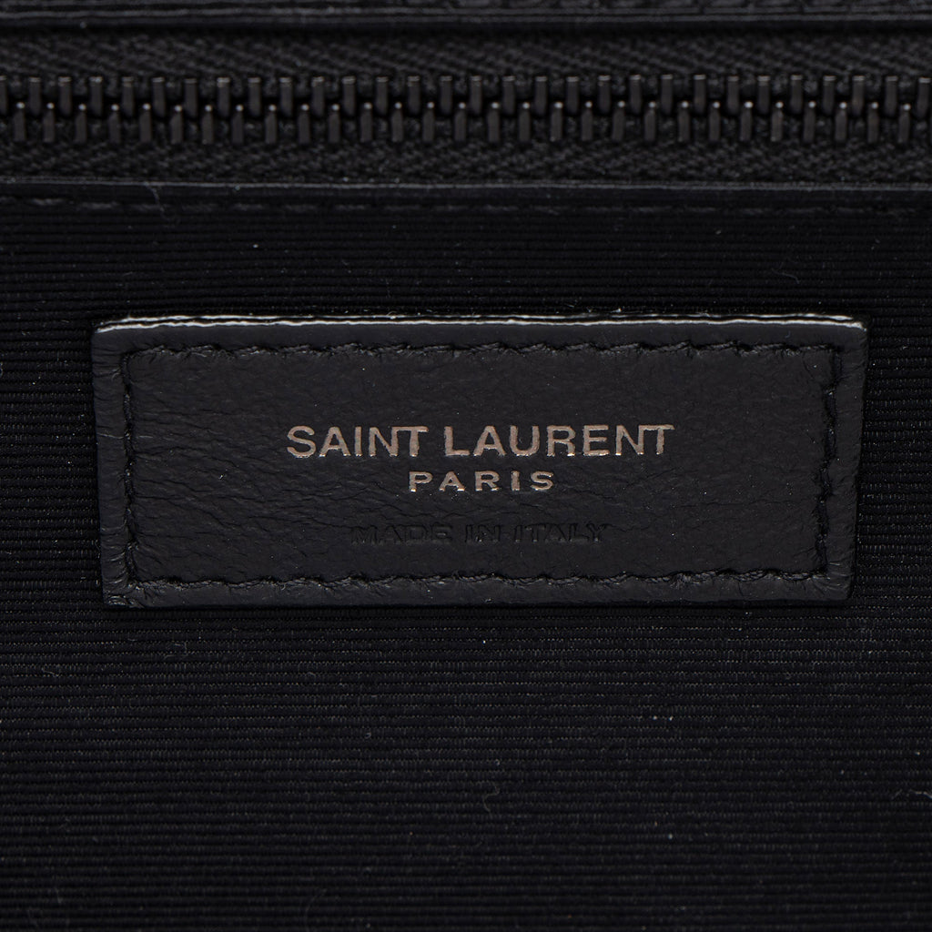 Saint Laurent Mixed Matelasse Grain de Poudre Monogram Large Shoulder Bag