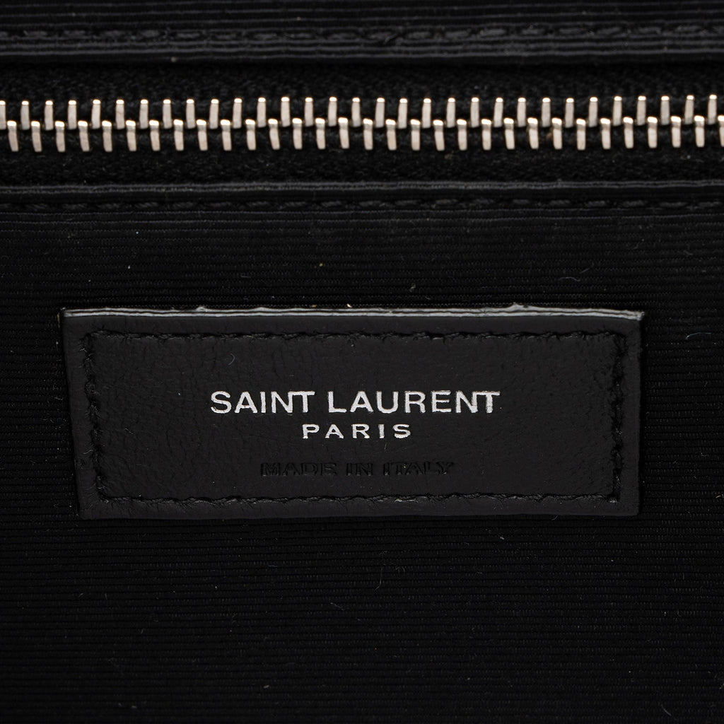 Saint Laurent Mixed Matelasse Grain de Poudre Monogram Large Shoulder Bag