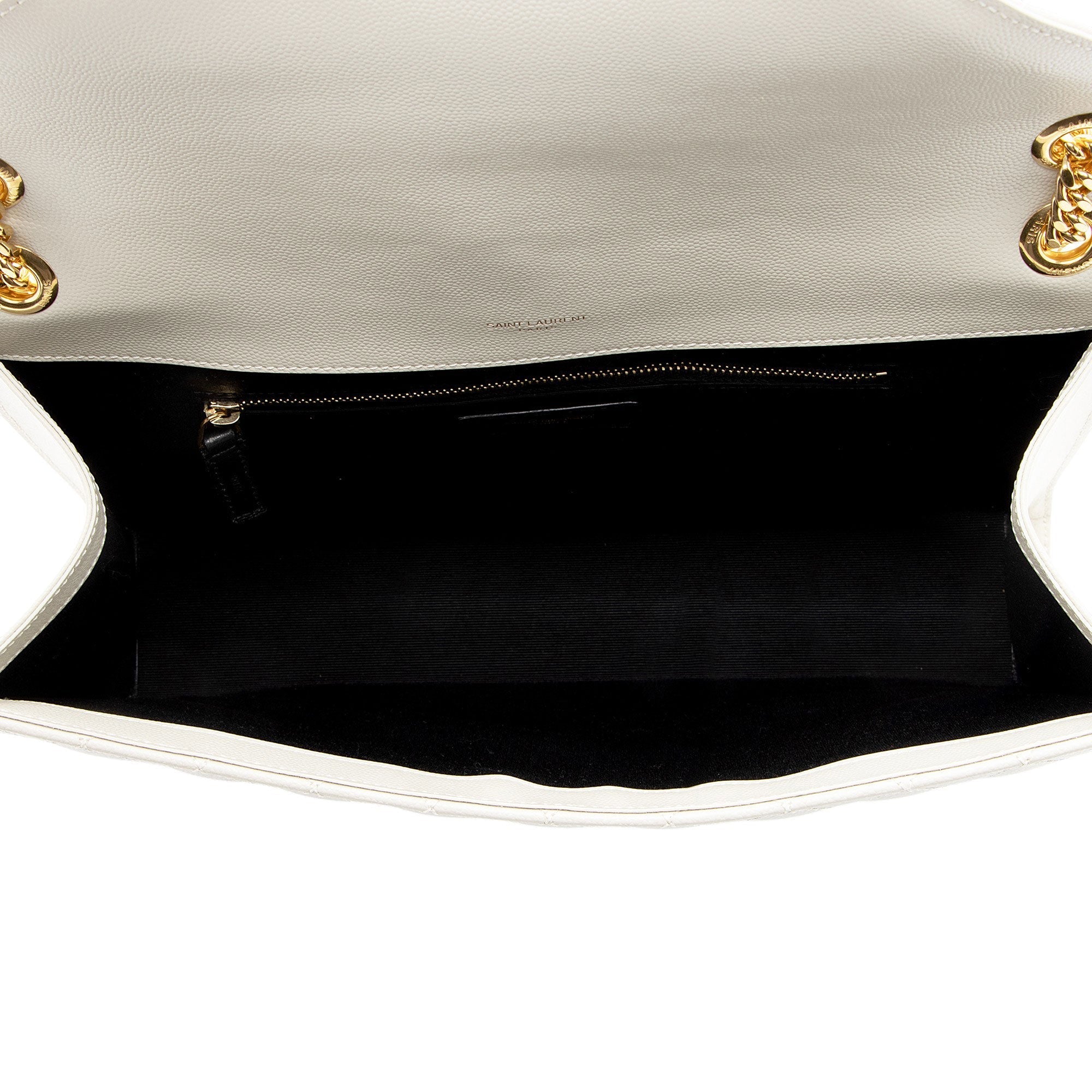 Saint Laurent Mixed Matelasse Grain de Poudre Monogram Large Shoulder Bag