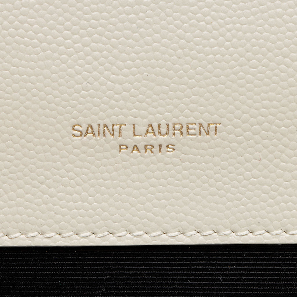 Saint Laurent Mixed Matelasse Grain de Poudre Monogram Large Shoulder Bag