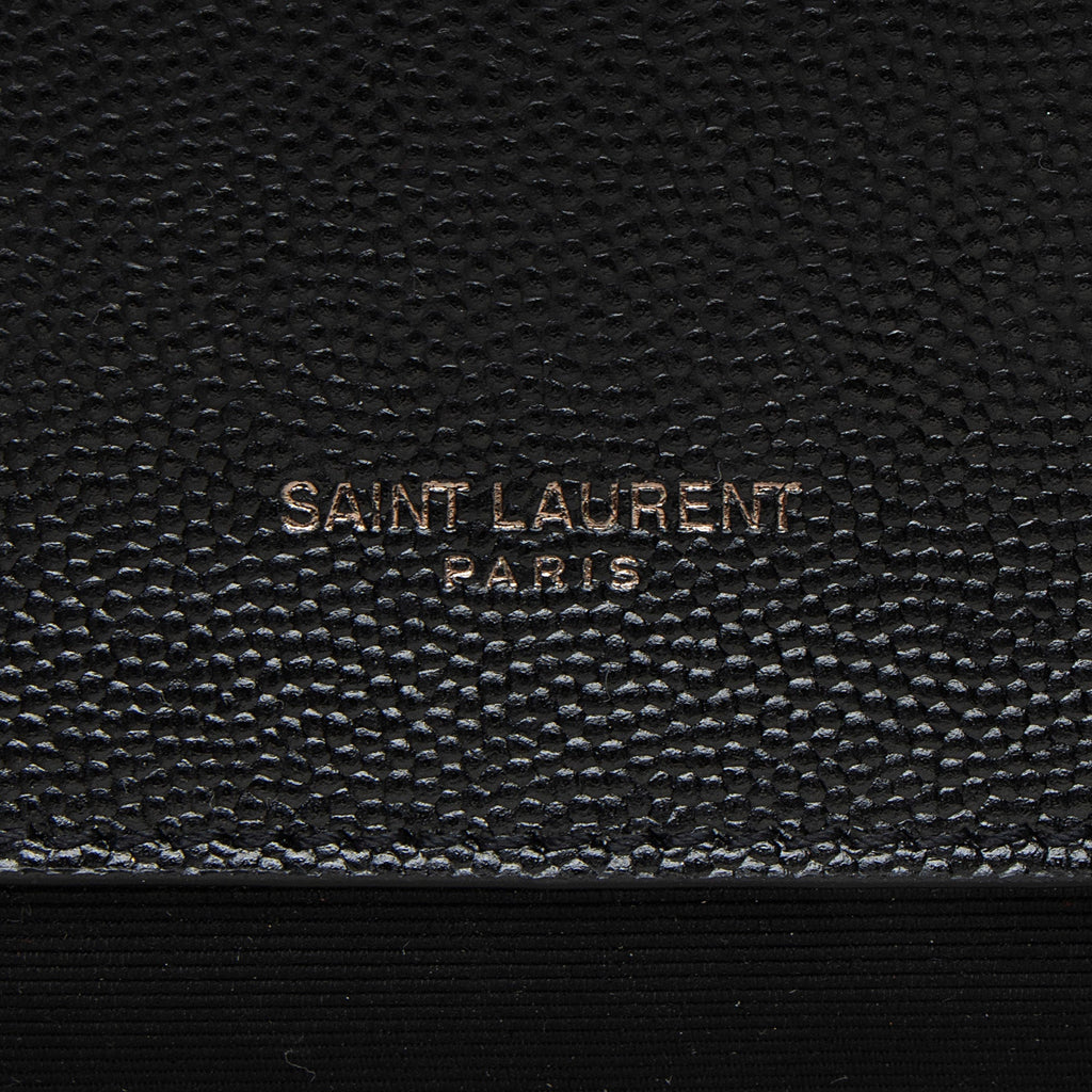 Saint Laurent Mixed Matelasse Grain de Poudre Monogram Large Shoulder Bag