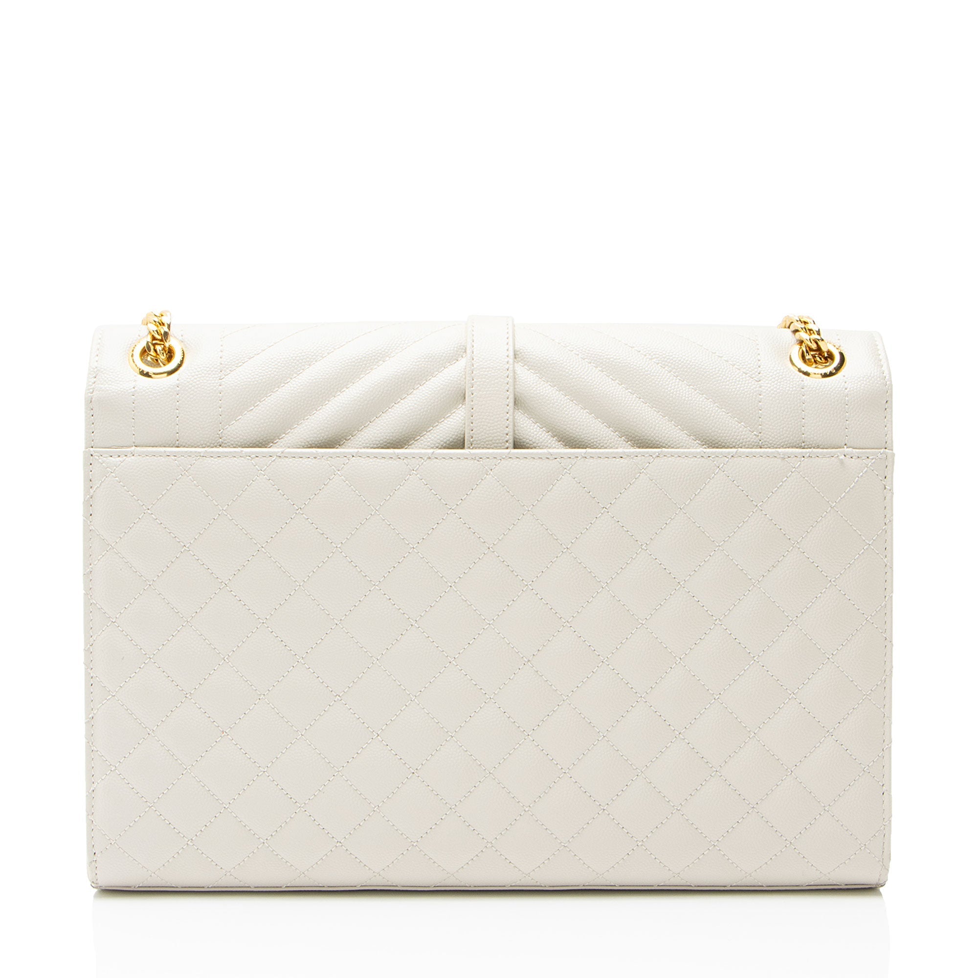 Saint Laurent Mixed Matelasse Grain de Poudre Monogram Large Shoulder Bag