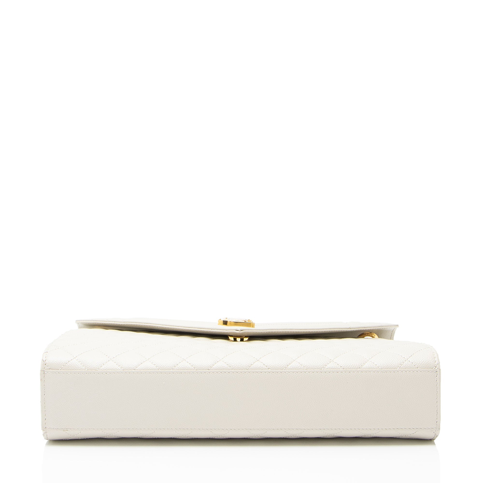 Saint Laurent Mixed Matelasse Grain de Poudre Monogram Large Shoulder Bag
