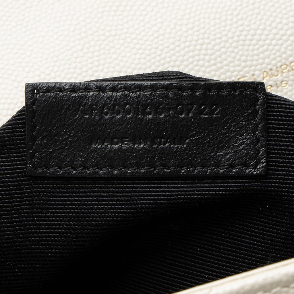 Saint Laurent Mixed Matelasse Grain de Poudre Monogram Large Shoulder Bag