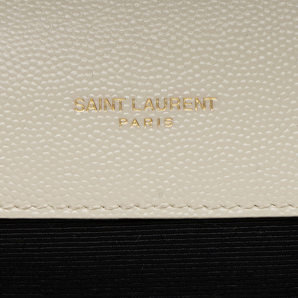 Saint Laurent Mixed Matelasse Grain de Poudre Monogram Large Shoulder Bag