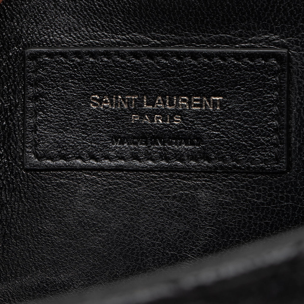Saint Laurent Mixed Matelasse Grain de Poudre Monogram Medium Shoulder Bag (SHF-23369)