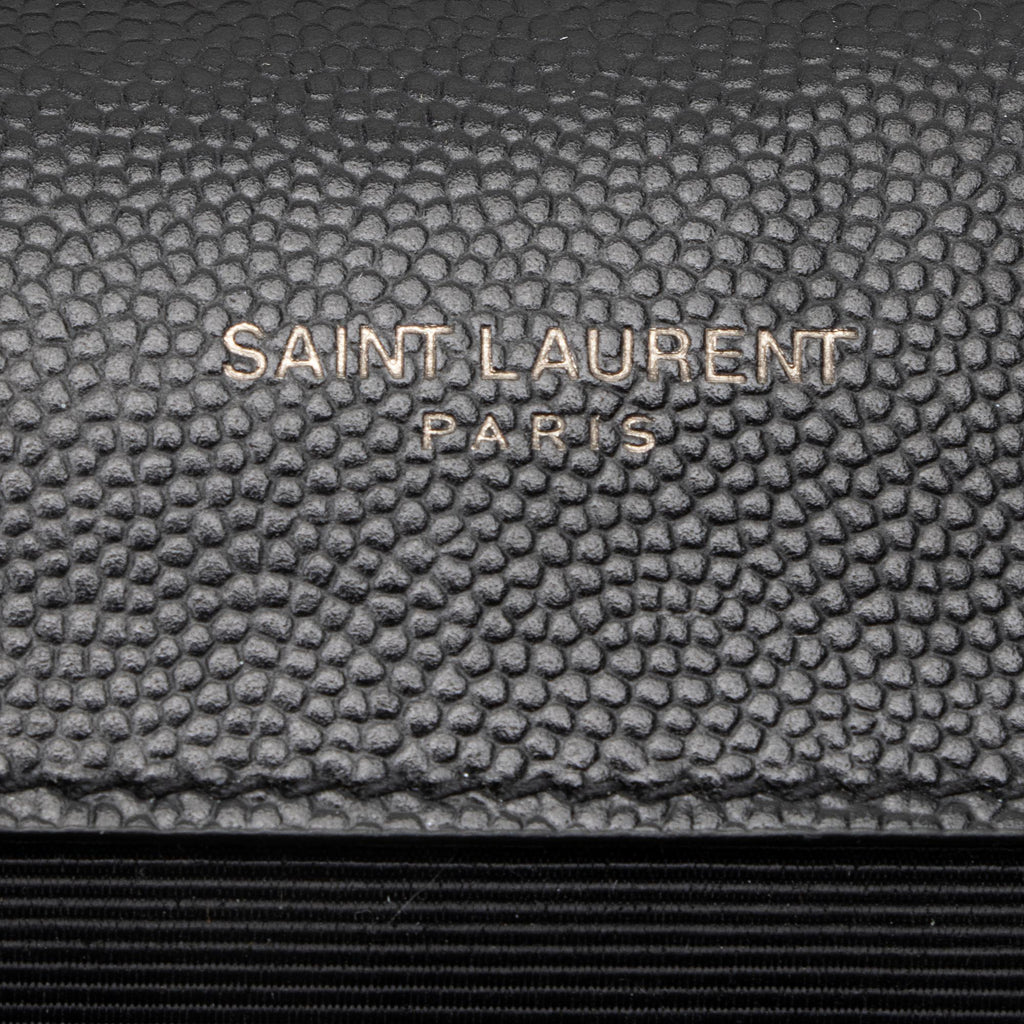 Saint Laurent Mixed Matelasse Grain de Poudre Monogram Medium Shoulder Bag (SHF-23369)