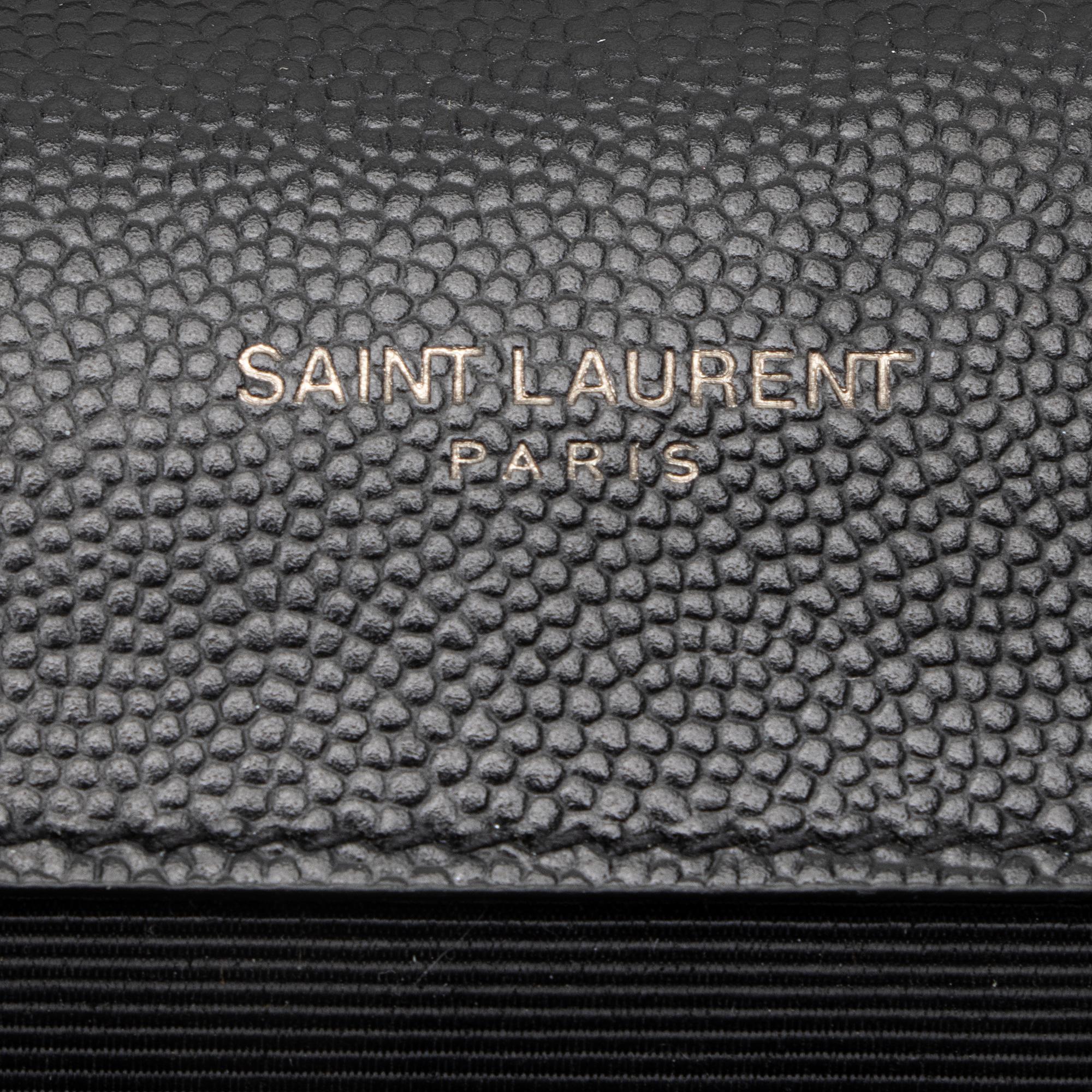 Saint Laurent Mixed Matelasse Grain de Poudre Monogram Medium Shoulder Bag (SHF-23369)
