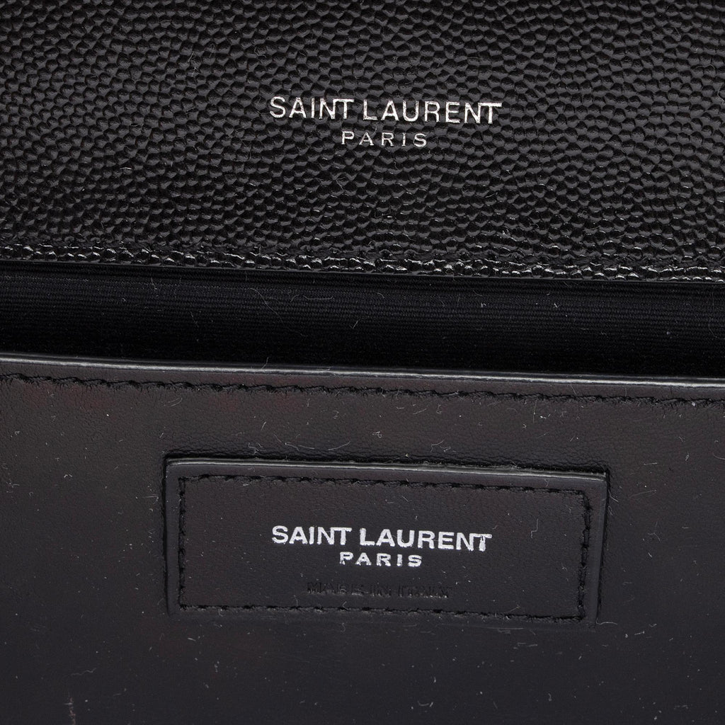 Saint Laurent Mixed Matelasse Grain de Poudre Monogram Medium Shoulder Bag (SHF-xBAr0v)