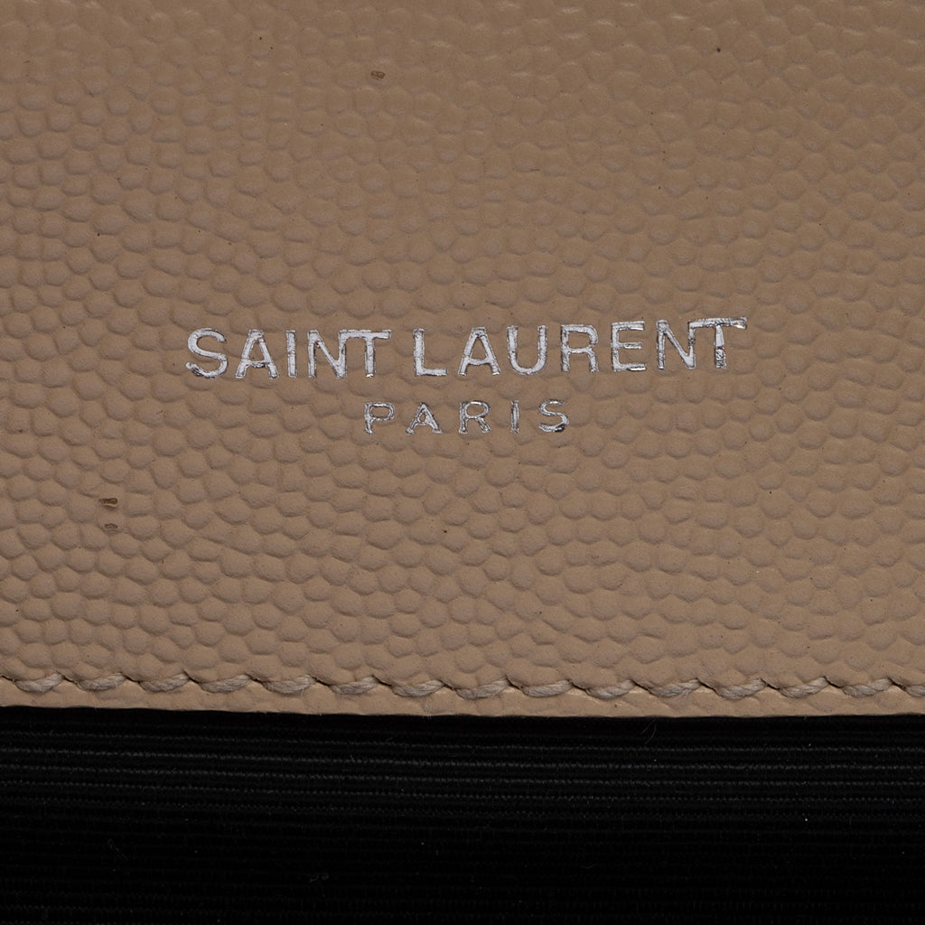 Saint Laurent Mixed Matelasse Grain de Poudre Monogram Medium Shoulder Bag (SHF-AvP2UF)