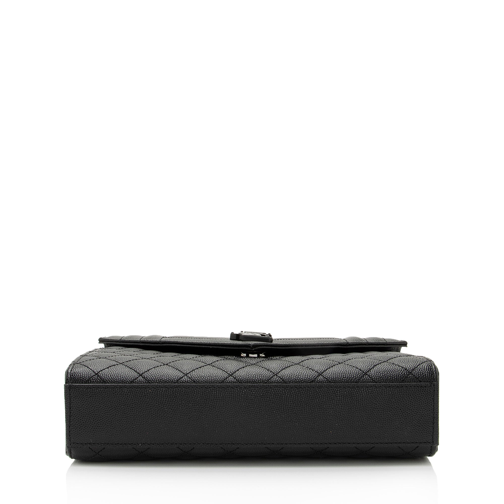 Saint Laurent Mixed Matelasse Grain de Poudre Monogram Medium Shoulder Bag (SHF-nFM7Cy)
