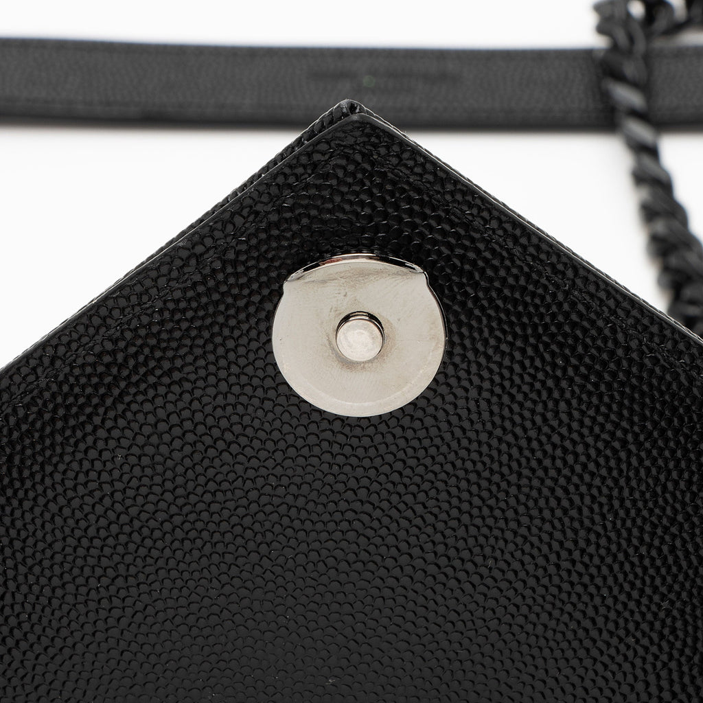 Saint Laurent Mixed Matelasse Grain de Poudre Monogram Medium Shoulder Bag (SHF-nFM7Cy)