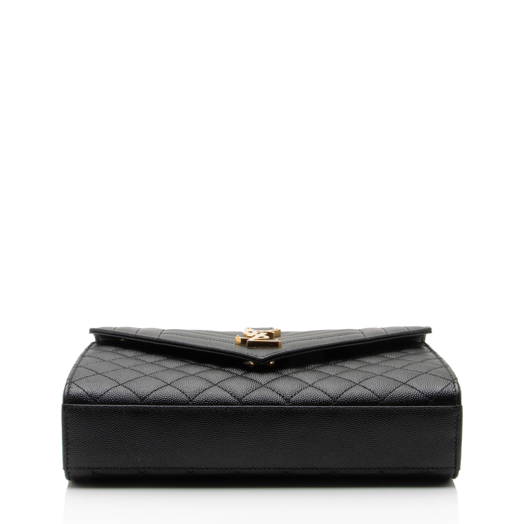 Saint Laurent Mixed Matelasse Grain de Poudre Monogram Medium Shoulder Bag (SHF-vIsSXF)