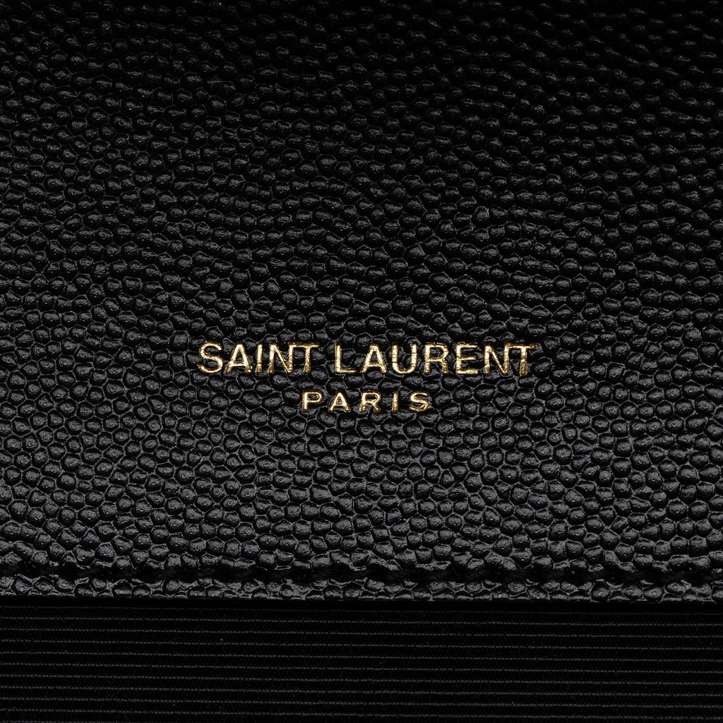 Saint Laurent Mixed Matelasse Grain de Poudre Monogram Medium Shoulder Bag (SHF-vIsSXF)