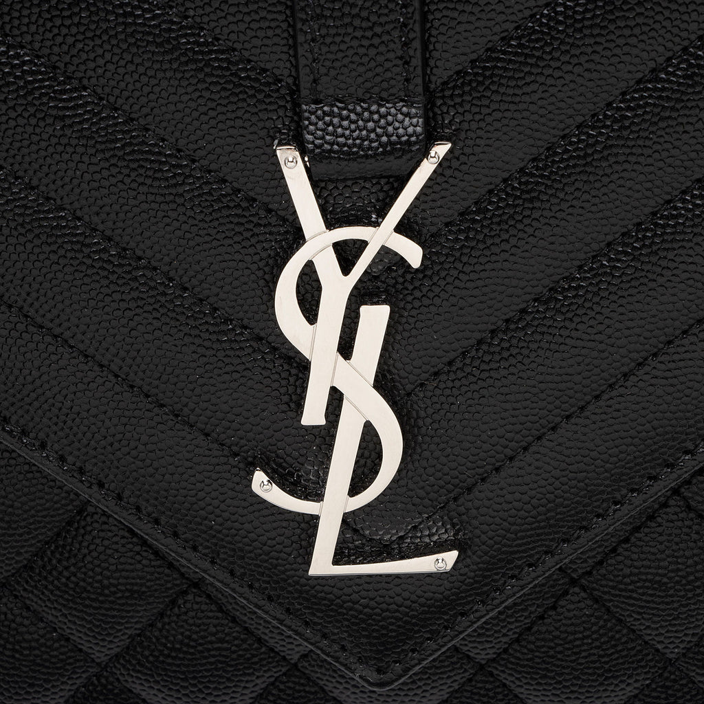 Saint Laurent Mixed Matelasse Grain de Poudre Monogram Medium Shoulder Bag (SHF-RgW8Jm)
