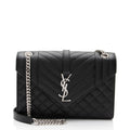 Saint Laurent Mixed Matelasse Grain de Poudre Monogram Medium Shoulder Bag (SHF-RgW8Jm)