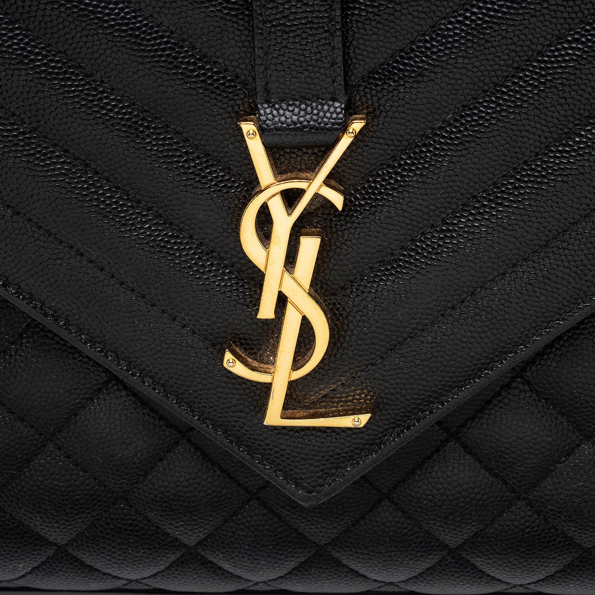 Saint Laurent Mixed Matelasse Grain de Poudre Monogram Medium Shoulder Bag (SHF-rmK6K7)