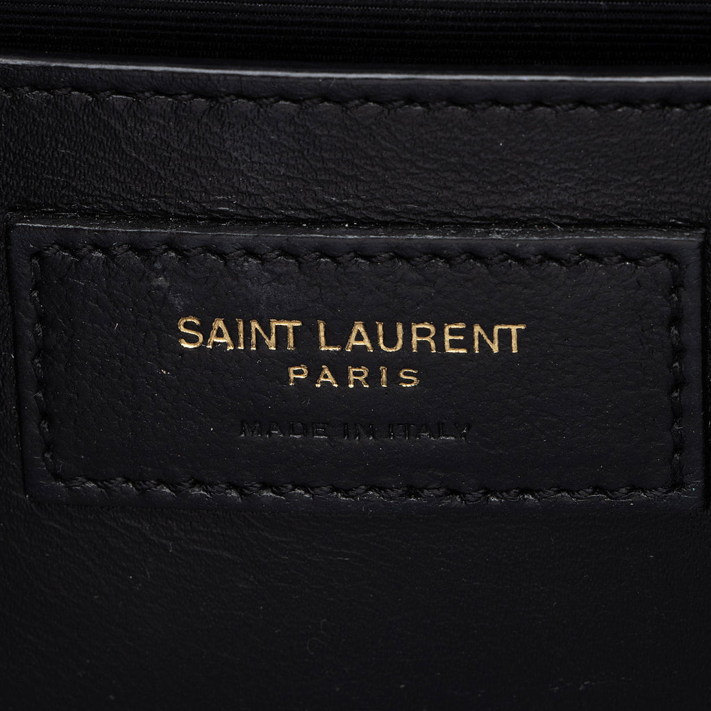 Saint Laurent Mixed Matelasse Grain de Poudre Monogram Medium Shoulder Bag (SHF-rmK6K7)