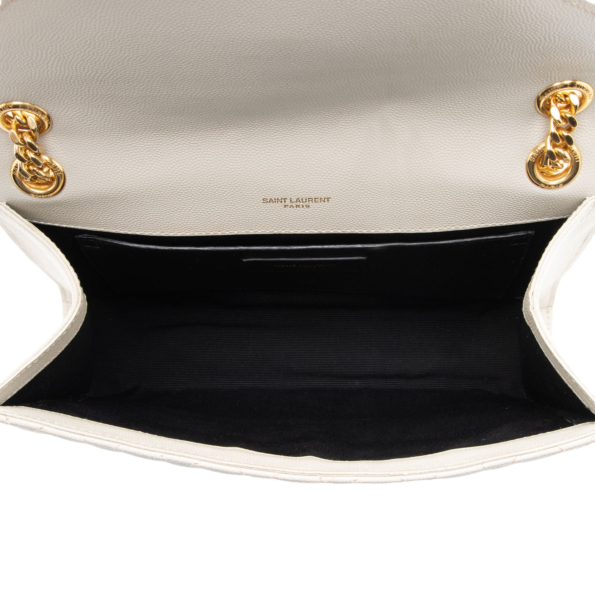 Saint Laurent Mixed Matelasse Grain de Poudre Monogram Medium Shoulder Bag (SHF-zIEuMS)
