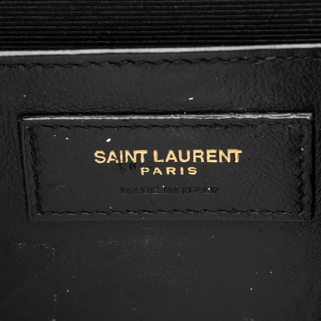 Saint Laurent Mixed Matelasse Grain de Poudre Monogram Medium Shoulder Bag (SHF-G2A0mE)