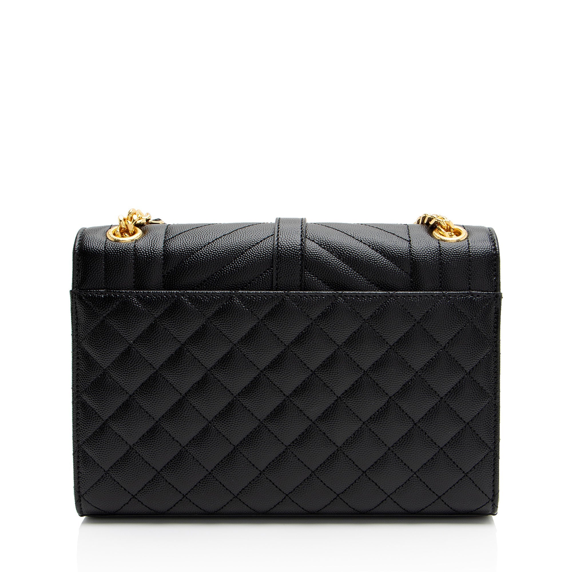 Saint Laurent Mixed Matelasse Grain de Poudre Monogram Medium Shoulder Bag (SHF-q1dWci)