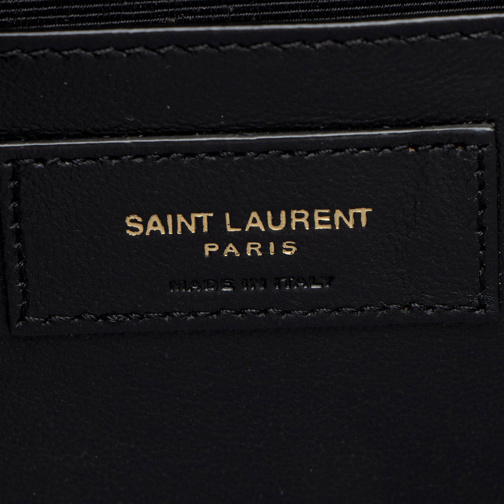 Saint Laurent Mixed Matelasse Grain de Poudre Monogram Medium Shoulder Bag (SHF-q1dWci)