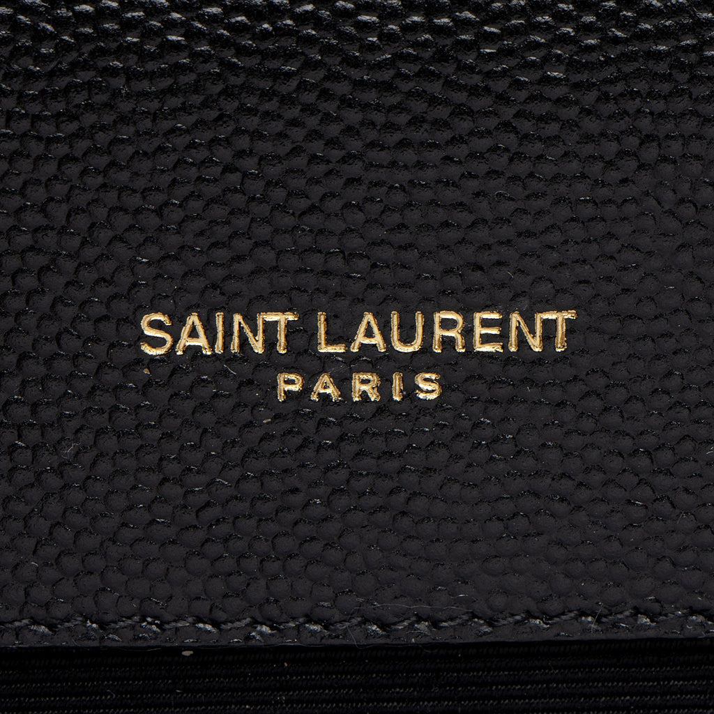 Saint Laurent Mixed Matelasse Grain de Poudre Monogram Medium Shoulder Bag (SHF-q1dWci)
