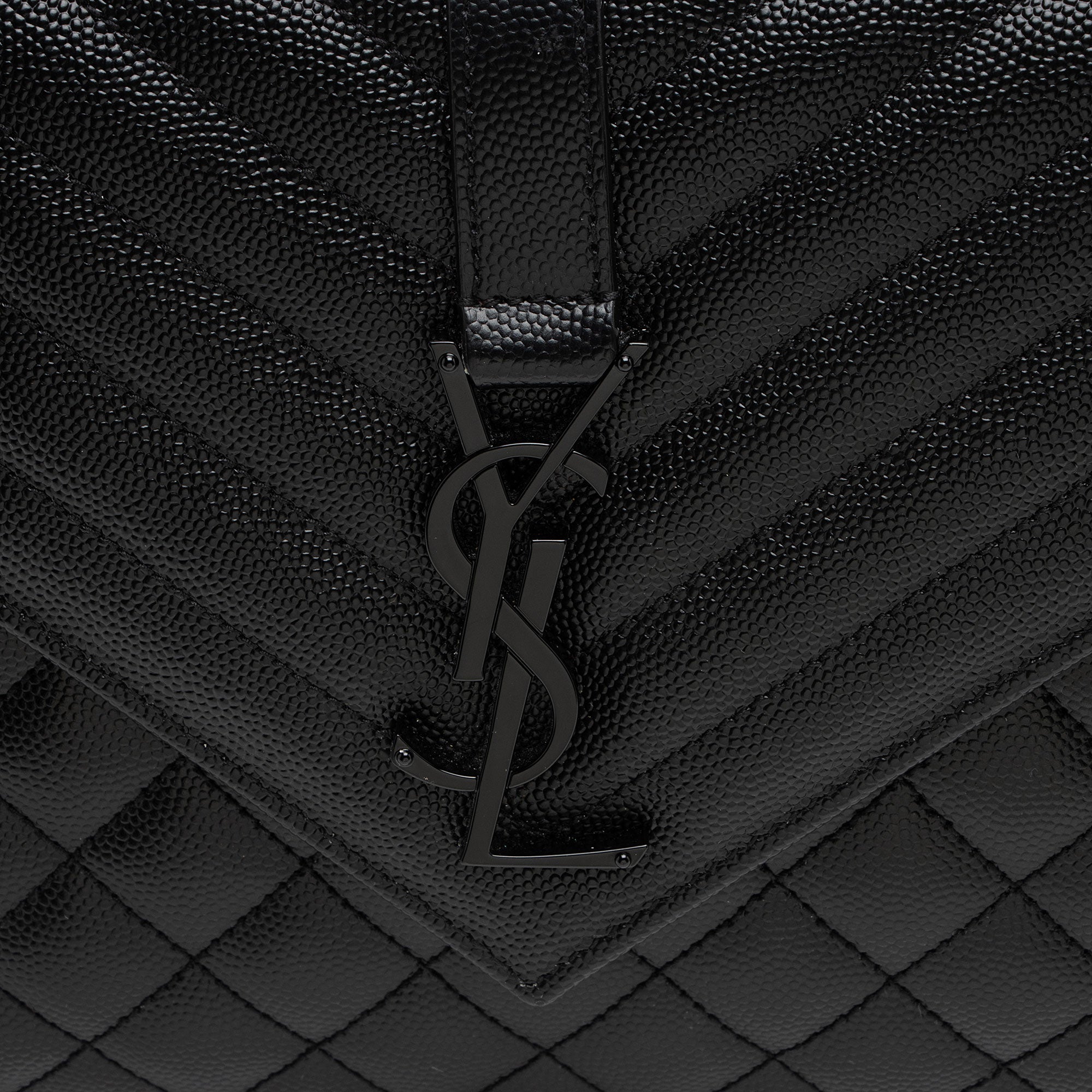 Saint Laurent Mixed Matelasse Grain de Poudre Monogram Medium Shoulder Bag (SHF-bY2Urd)