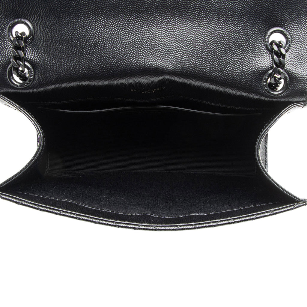 Saint Laurent Mixed Matelasse Grain de Poudre Monogram Medium Shoulder Bag (SHF-bY2Urd)