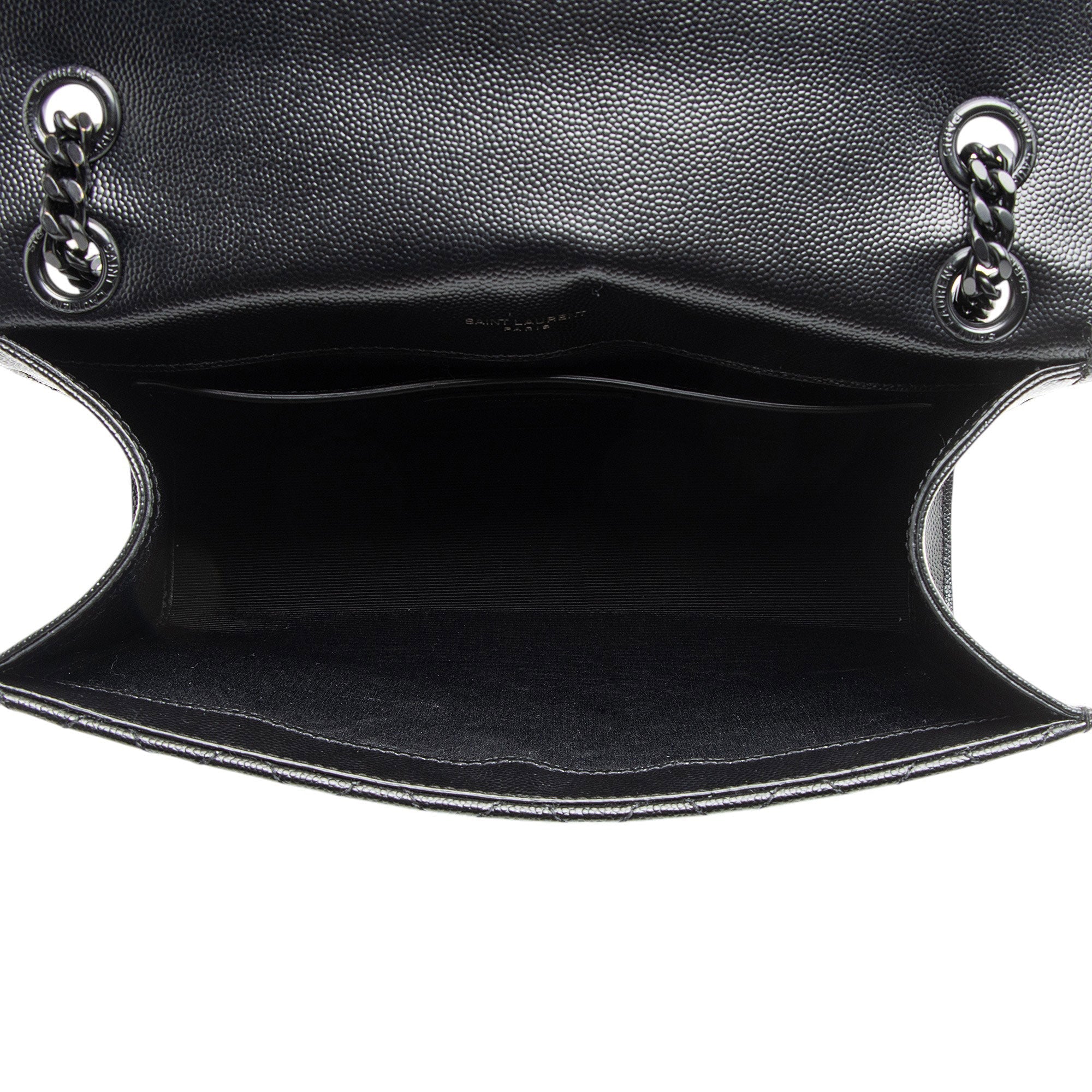 Saint Laurent Mixed Matelasse Grain de Poudre Monogram Medium Shoulder Bag (SHF-bY2Urd)