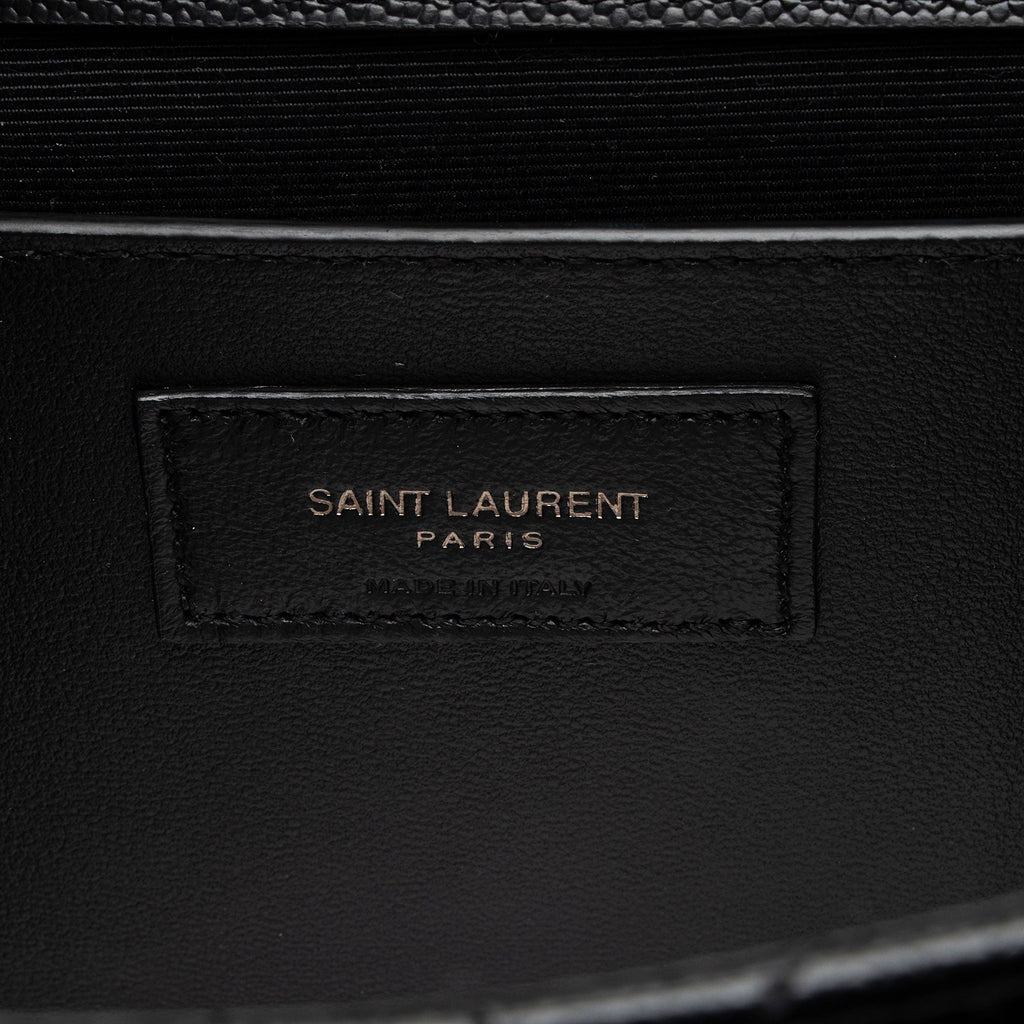 Saint Laurent Mixed Matelasse Grain de Poudre Monogram Medium Shoulder Bag (SHF-bY2Urd)