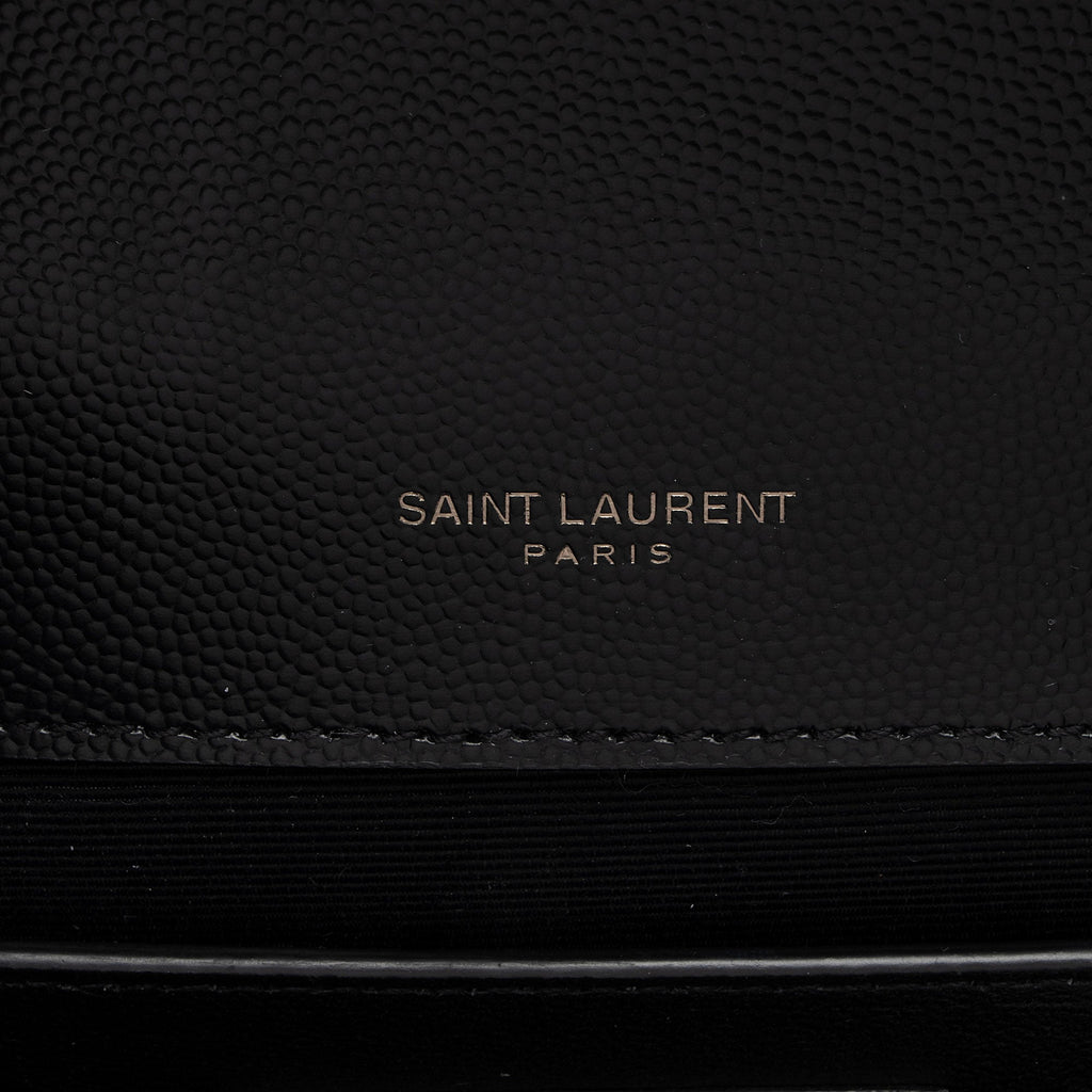 Saint Laurent Mixed Matelasse Grain de Poudre Monogram Medium Shoulder Bag (SHF-bY2Urd)