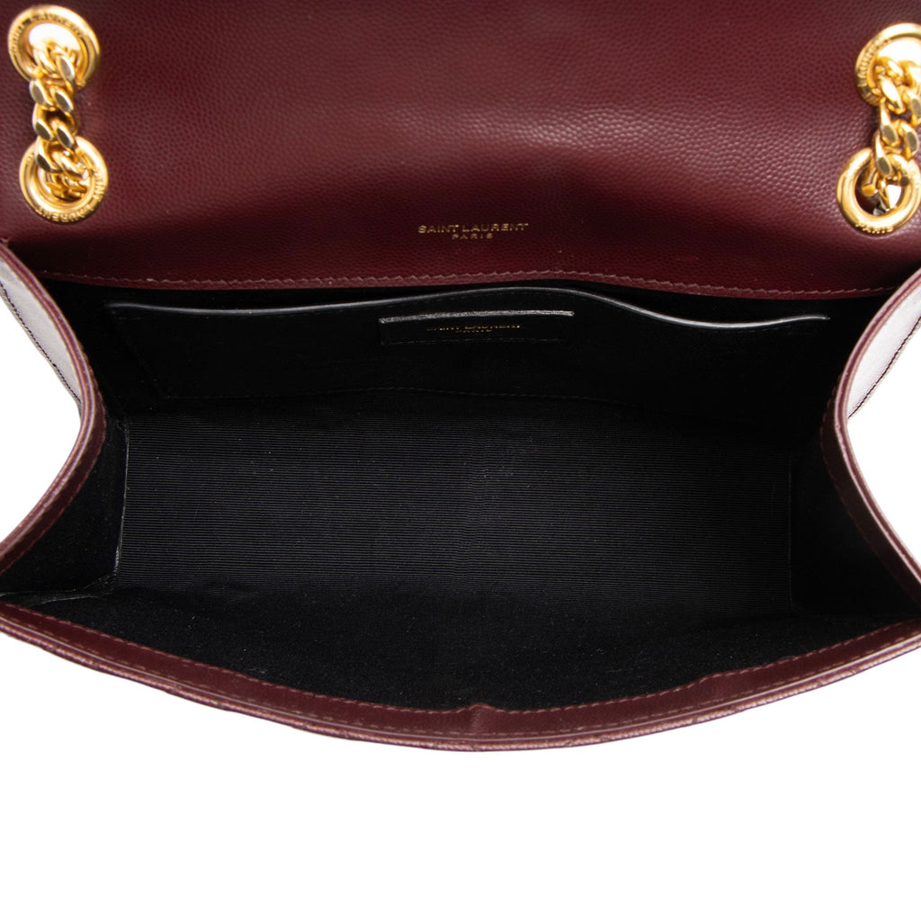 Saint Laurent Mixed Matelasse Grain de Poudre Monogram Medium Shoulder Bag (SHF-3bCetN)