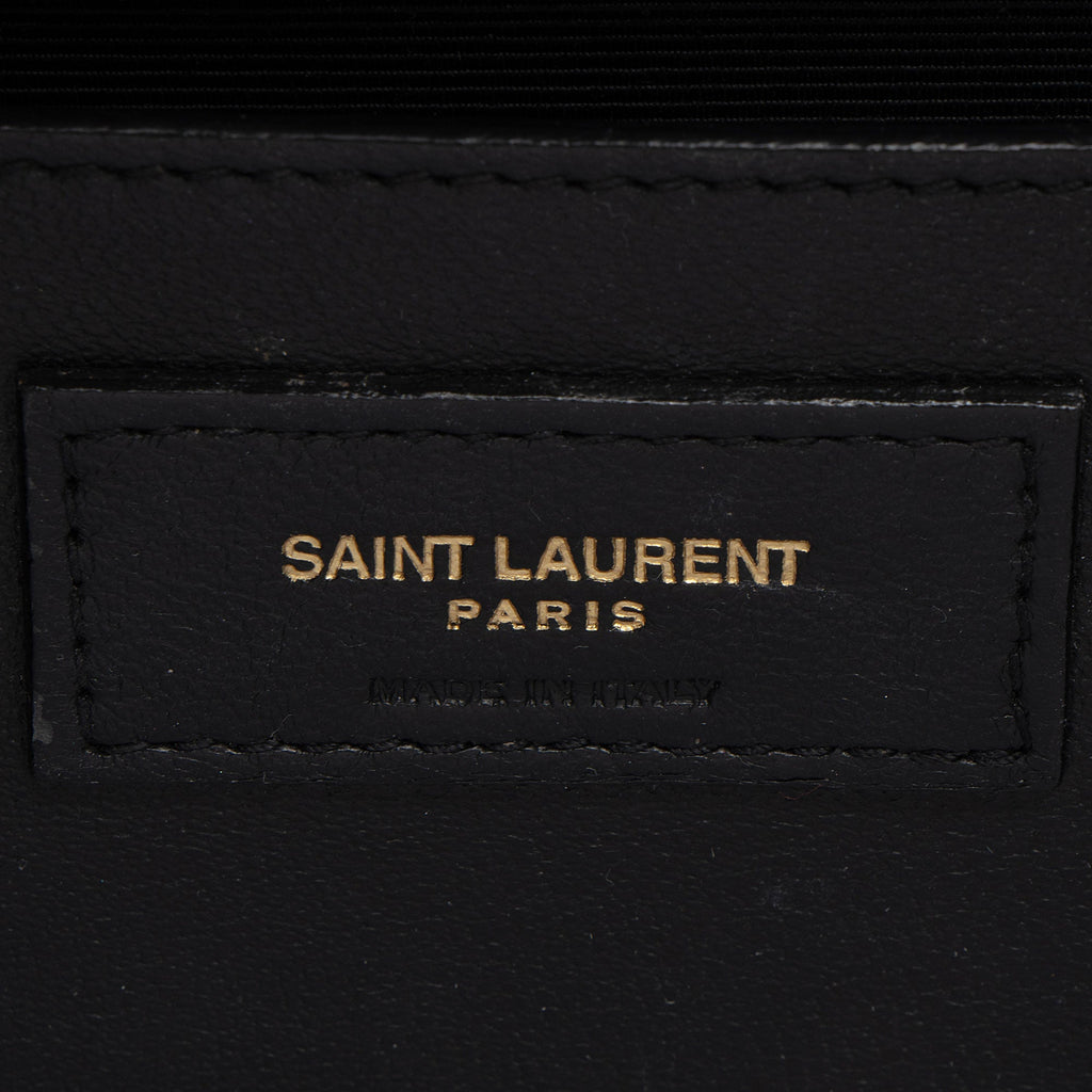 Saint Laurent Mixed Matelasse Grain de Poudre Monogram Medium Shoulder Bag (SHF-3bCetN)