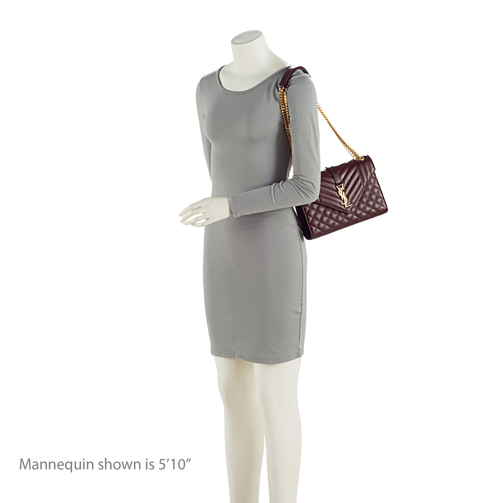 Saint Laurent Mixed Matelasse Grain de Poudre Monogram Medium Shoulder Bag (SHF-3bCetN)