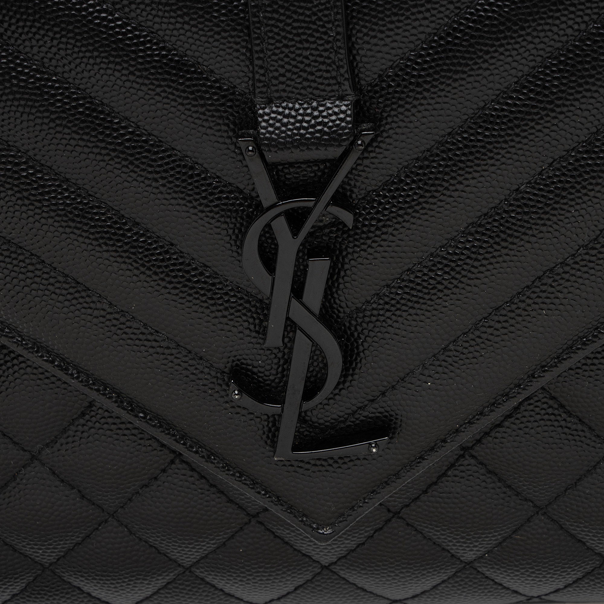 Saint Laurent Mixed Matelasse Grain de Poudre Monogram Medium Shoulder Bag (SHF-QJv0fL)