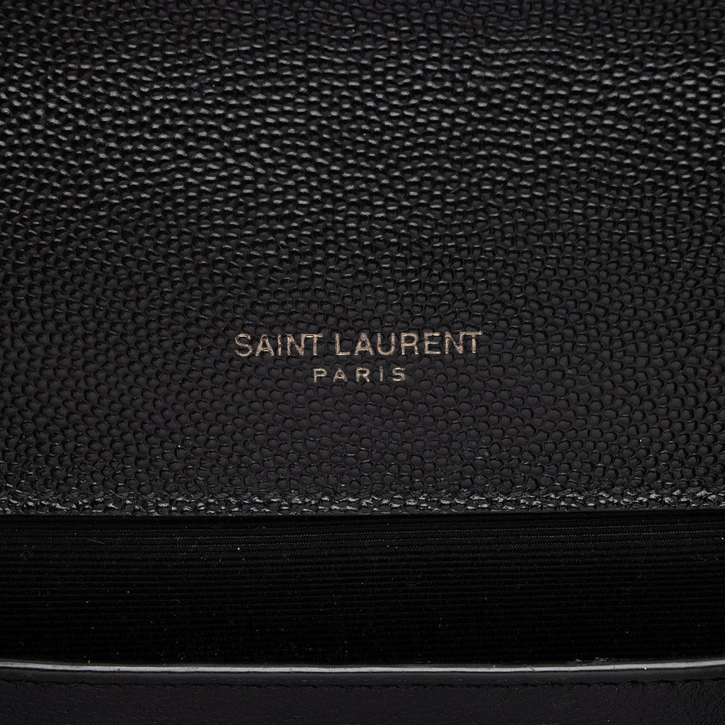 Saint Laurent Mixed Matelasse Grain de Poudre Monogram Medium Shoulder Bag (SHF-QJv0fL)