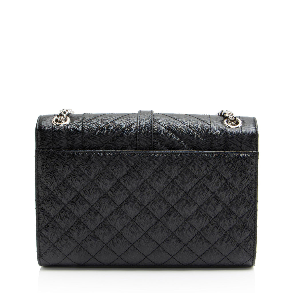 Saint Laurent Mixed Matelasse Grain de Poudre Monogram Medium Shoulder Bag