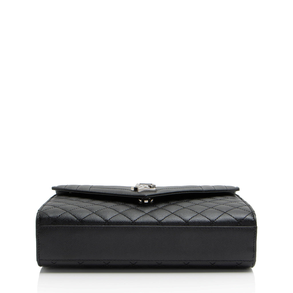 Saint Laurent Mixed Matelasse Grain de Poudre Monogram Medium Shoulder Bag