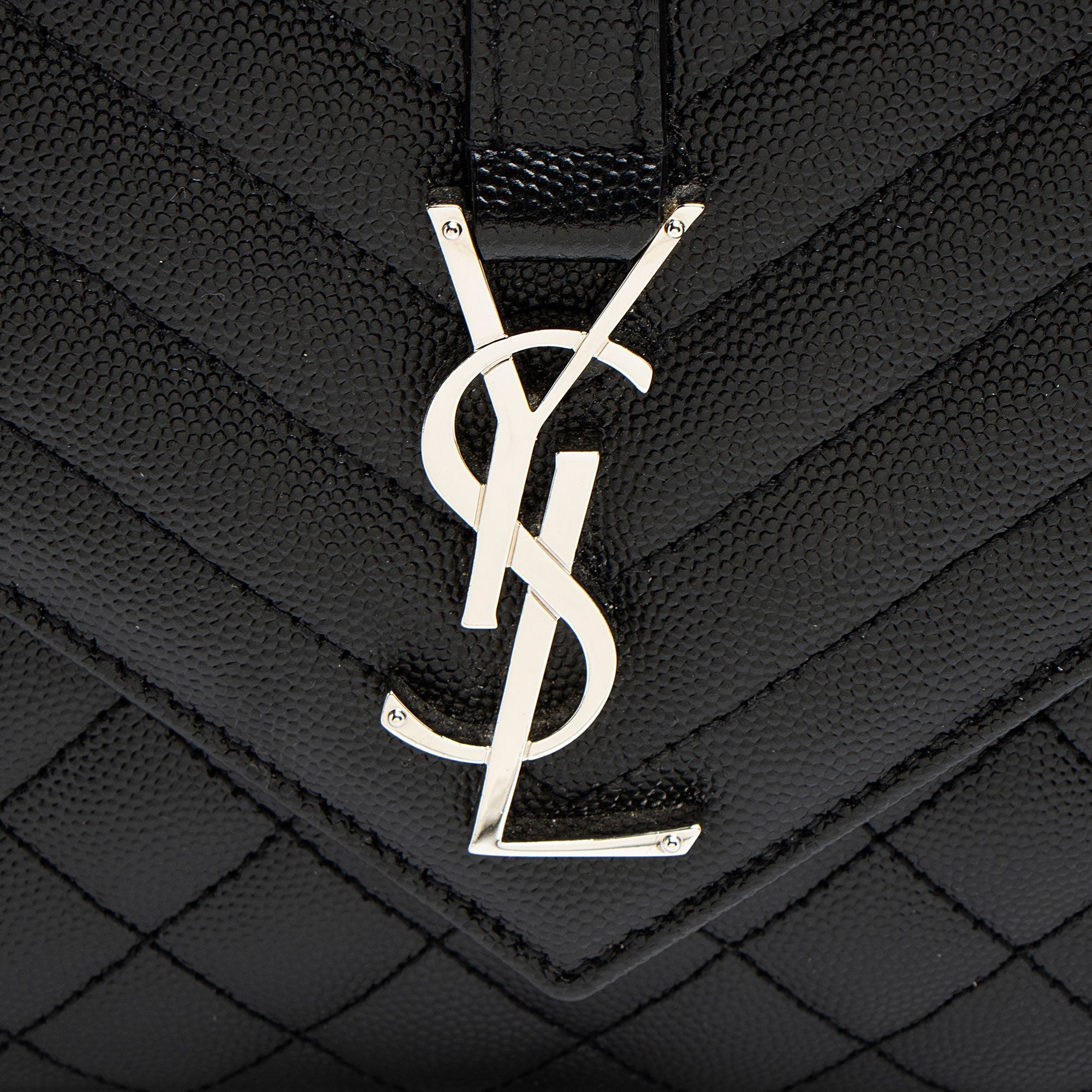 Saint Laurent Mixed Matelasse Grain de Poudre Monogram Medium Shoulder Bag