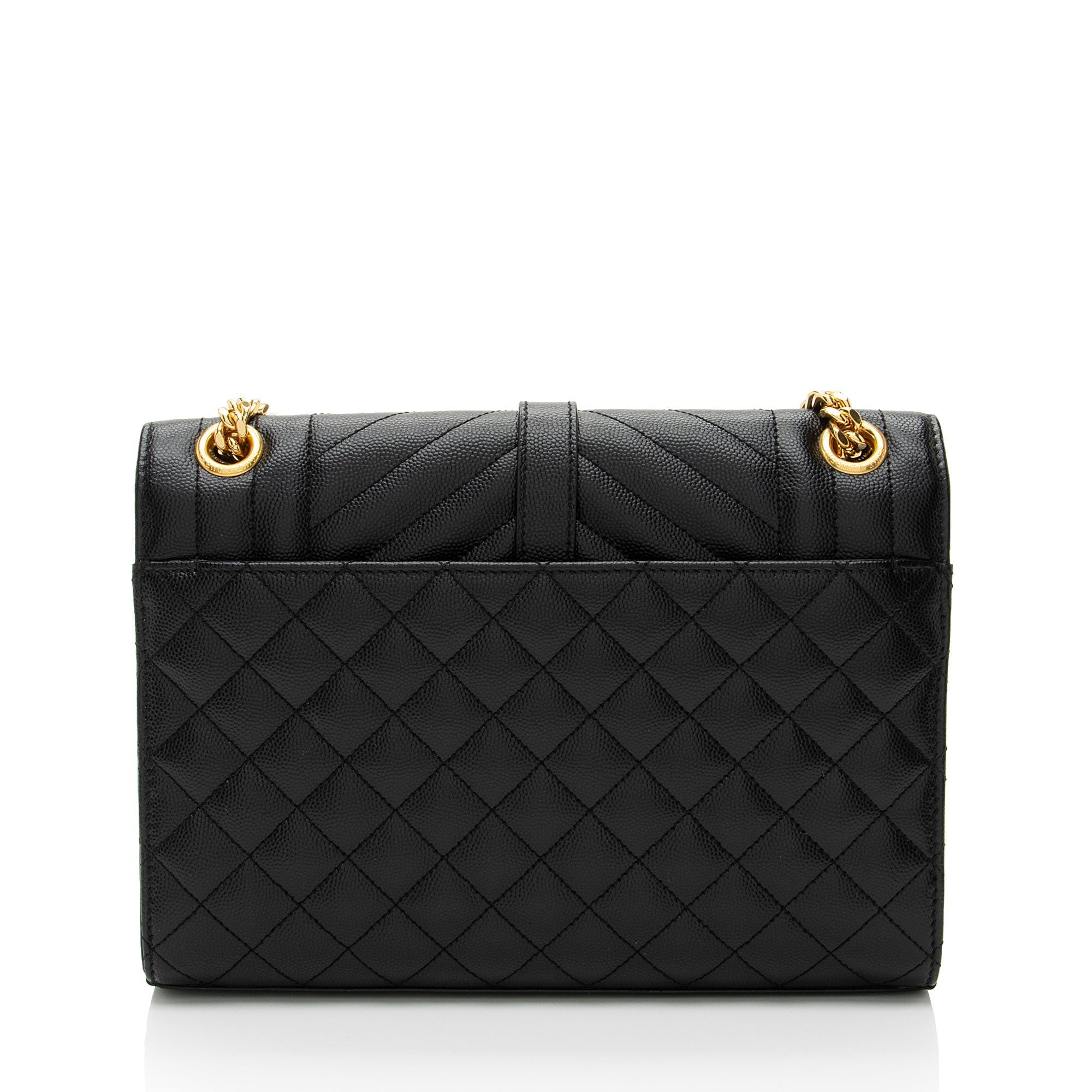 Saint Laurent Mixed Matelasse Grain de Poudre Monogram Medium Shoulder Bag