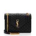 Saint Laurent Mixed Matelasse Grain de Poudre Monogram Medium Shoulder Bag