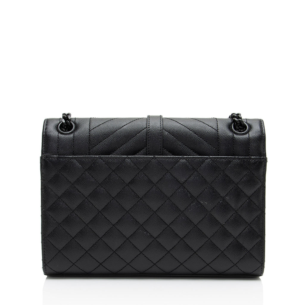 Saint Laurent Mixed Matelasse Grain de Poudre Monogram Medium Shoulder Bag