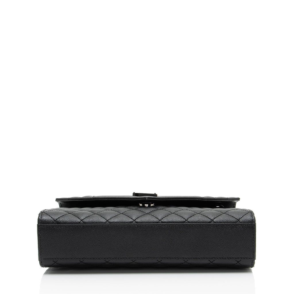 Saint Laurent Mixed Matelasse Grain de Poudre Monogram Medium Shoulder Bag