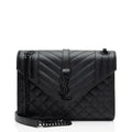 Saint Laurent Mixed Matelasse Grain de Poudre Monogram Medium Shoulder Bag